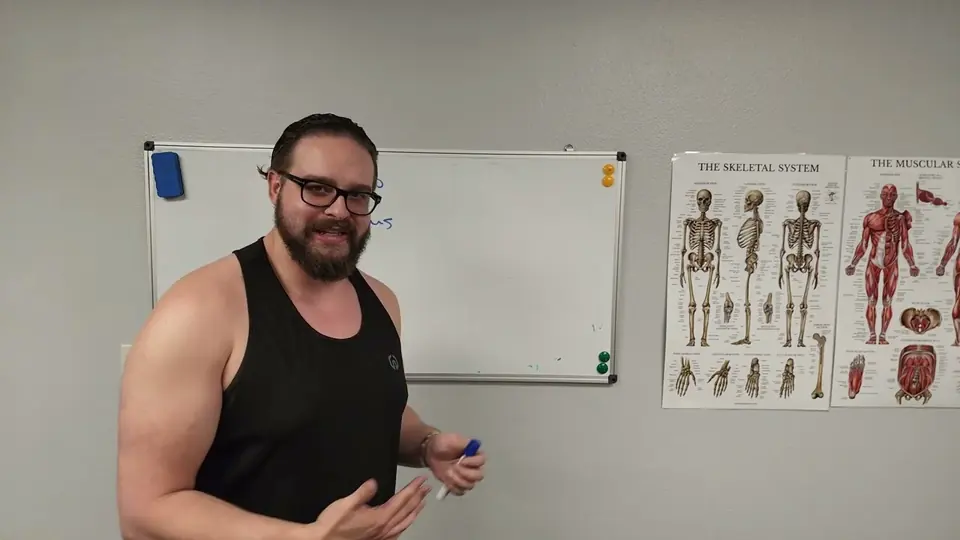 Still from Brad Glaser's lecture on cardio and supplements.